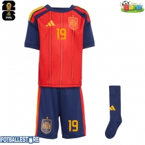 Spania Lamine Yamal #19 Hjemmedraktsett Barn VM 2026 Kortermet (+ Korte bukser)